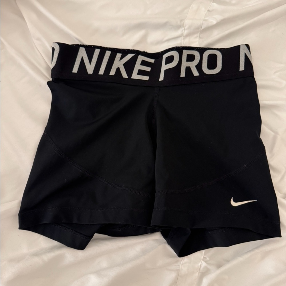 Nike Black Shorts with White Logo